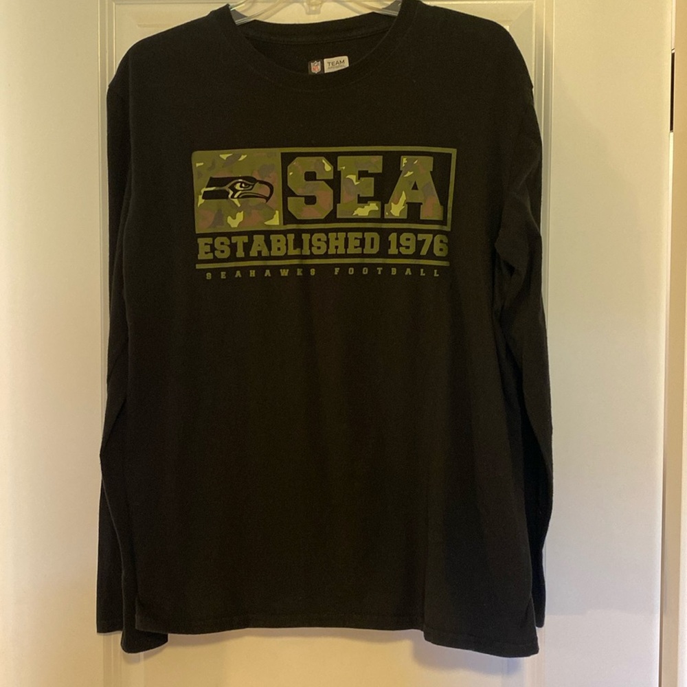 Seahawks team apparel long sleeved tshirt.